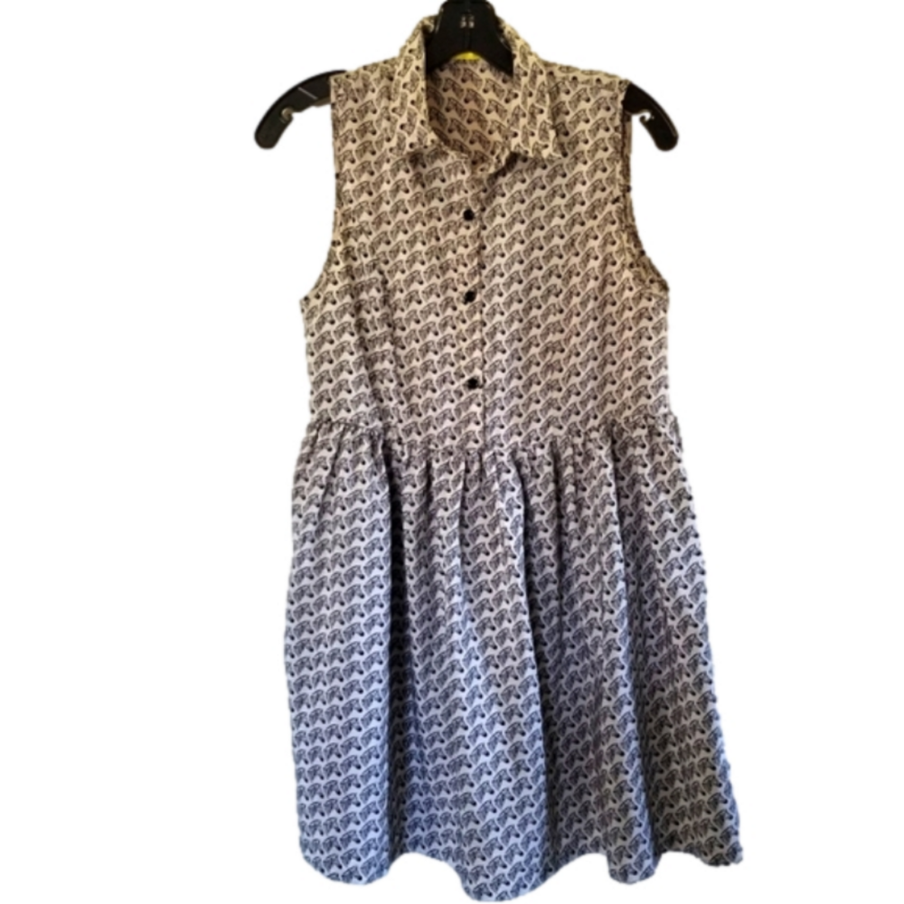 Vintage Y2K Max C London Zebra Print Mini Dress Size Medium Vintage